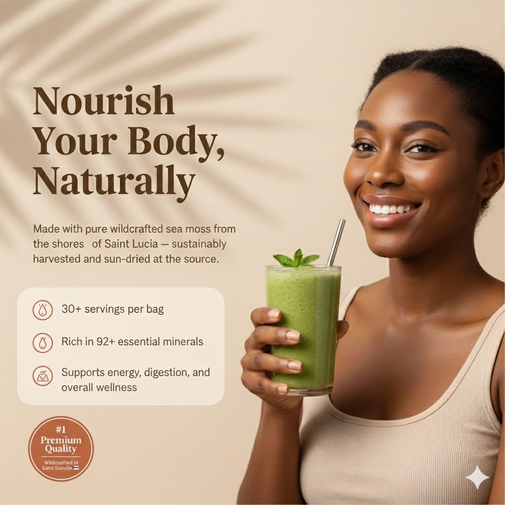 8oz Wildcrafted Raw St. Lucian Sea Moss